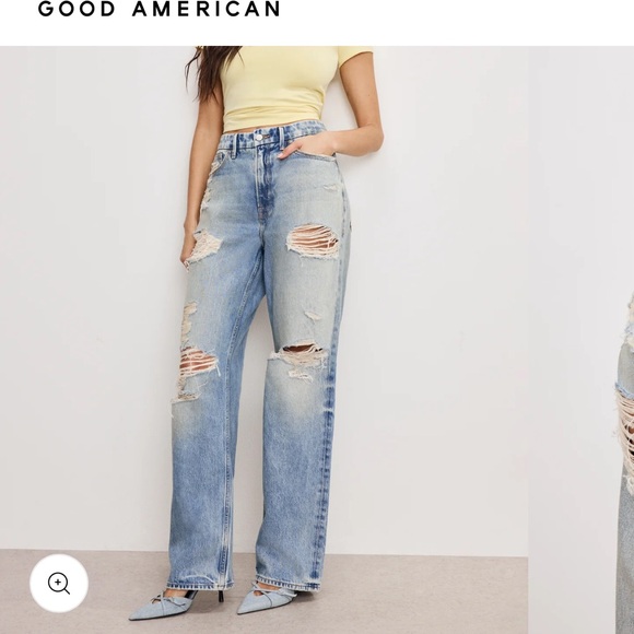 Good American Denim - Good American Skinny
 Distressed  Jeans